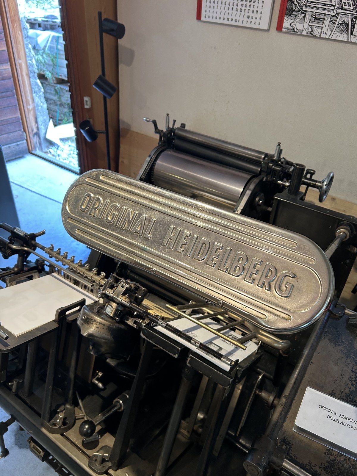Historische drukpers in Museum Stamparia in Strada